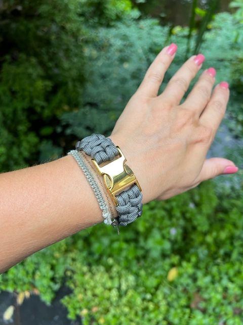 Paracord armband grijs