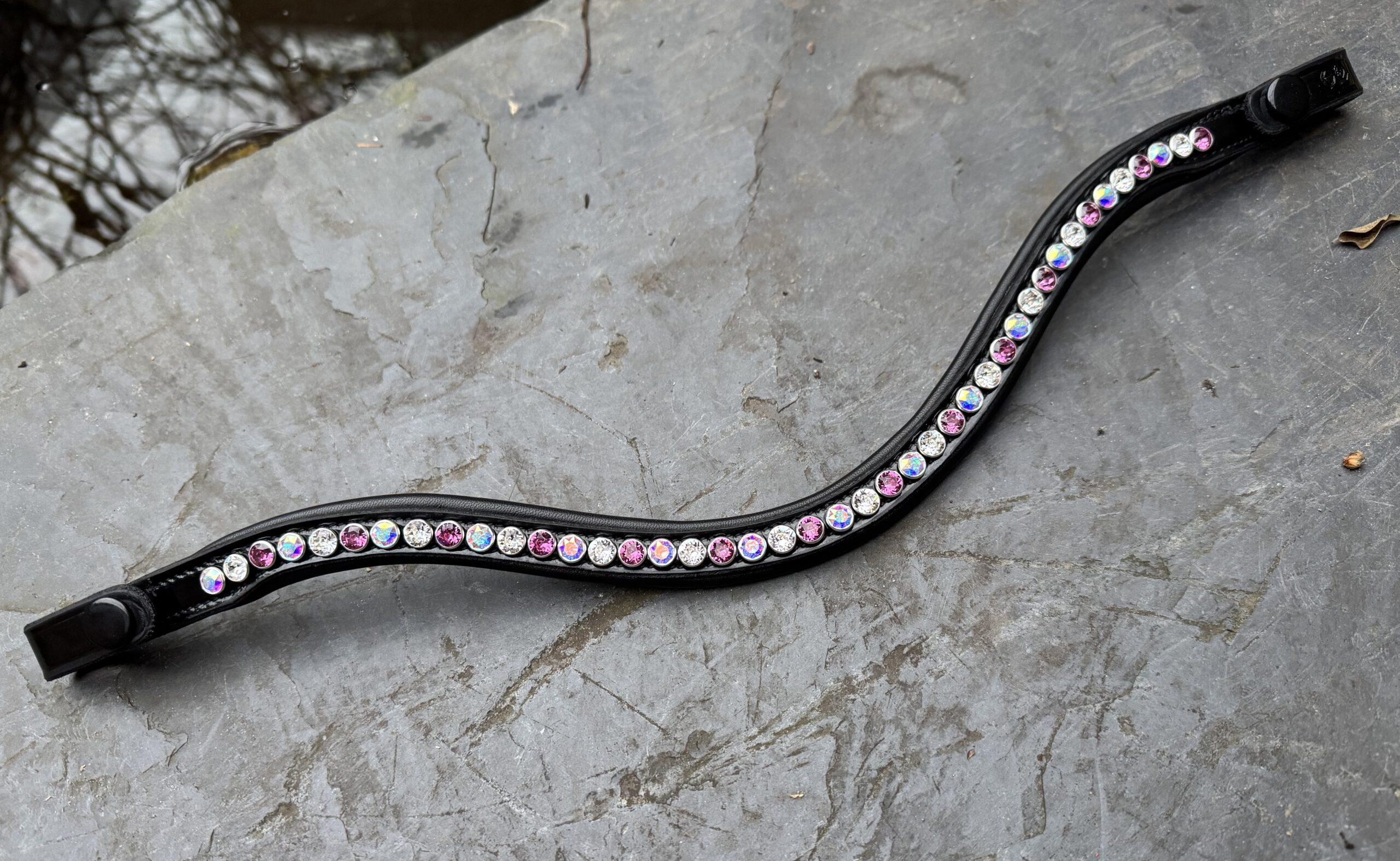 Frontriem Classic Button High End crystals lak - Afbeelding 4