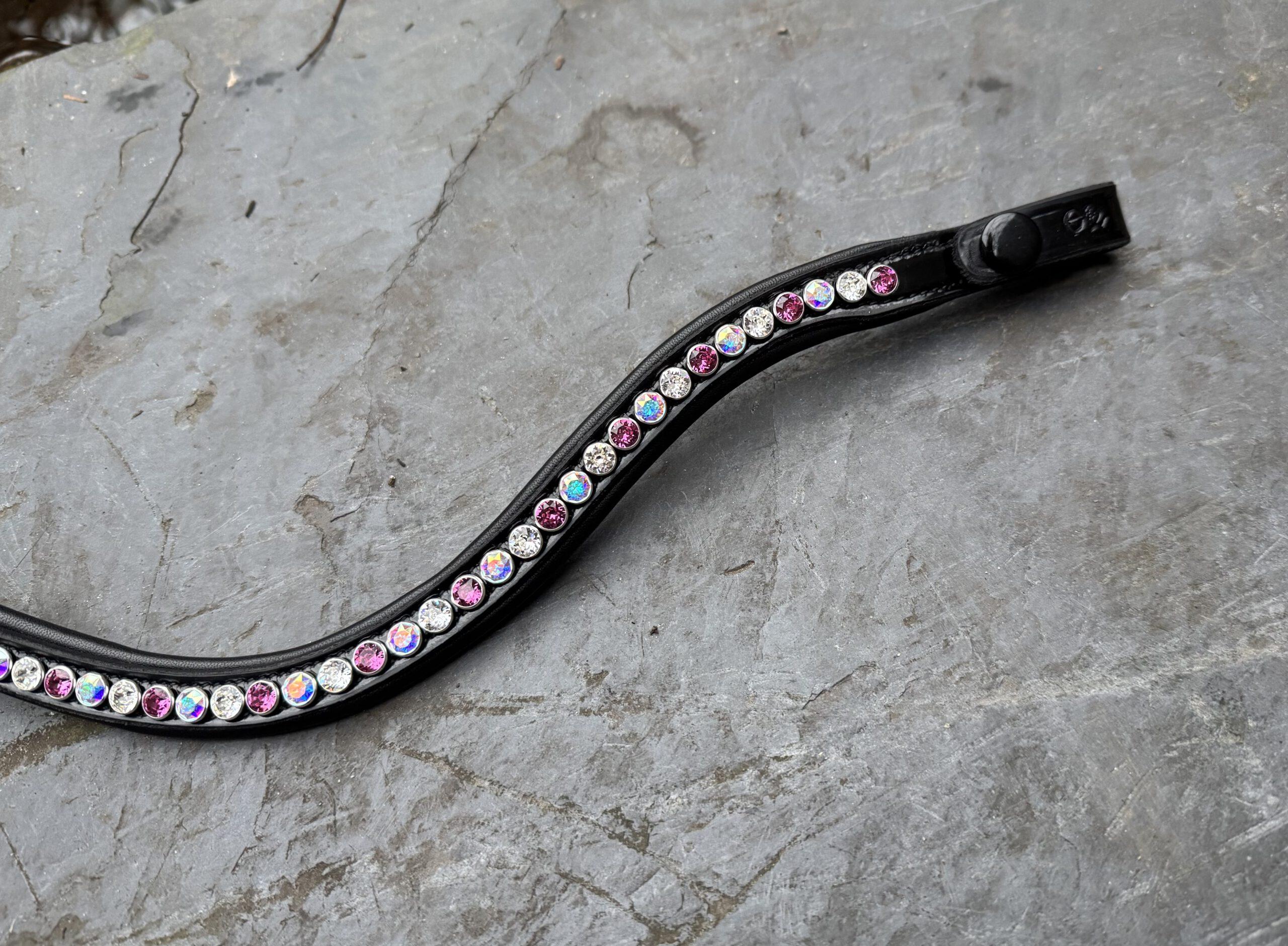 Frontriem Classic Button High End crystals lak - Afbeelding 3